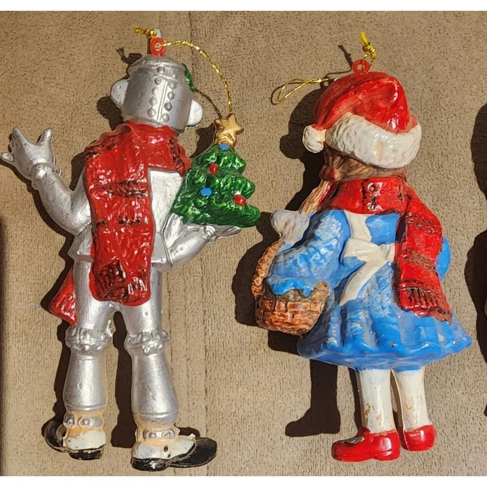 Wizard Of Oz Christmas Ornaments Kurt Adler 4pc Vtg 90’s Santa's World #H1389